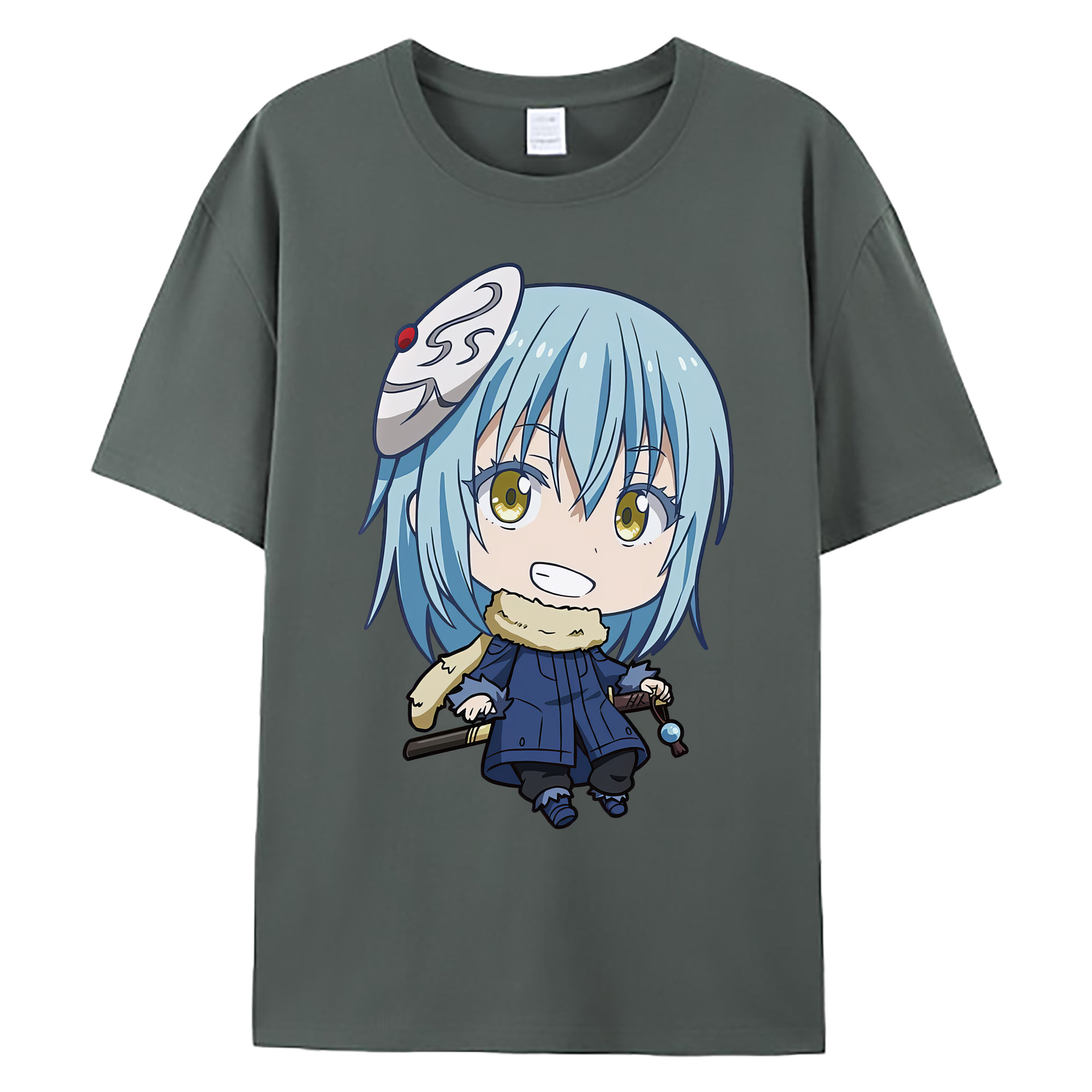 （画像用） 転スラ Regarding Reincarnated to Slime 綿100％ メンズ半袖Tシャツ｜肌触りやわらか＆通気性